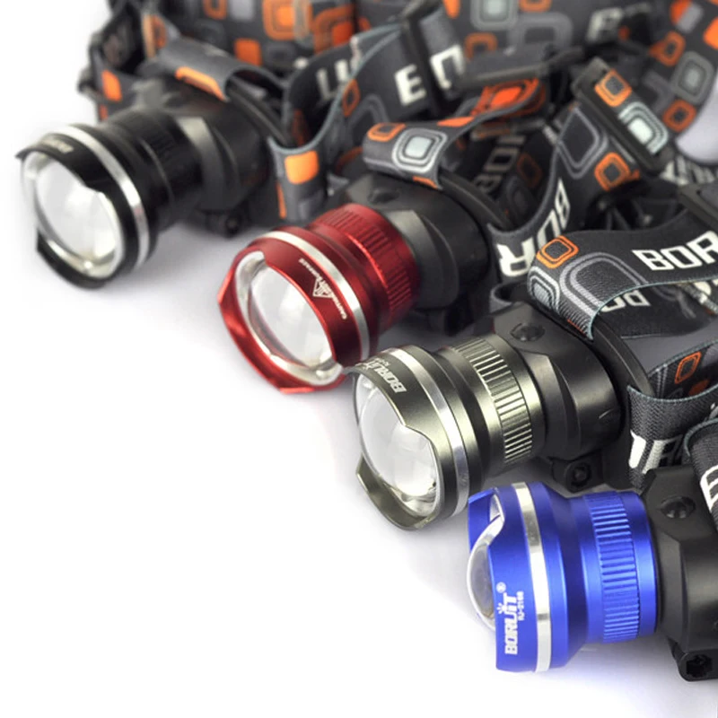 Boruit 2000 LM T6 LED Headlamp Zoomable Waterproof 3 Modes Headlight Camping Hiking Head Lamp Torch Lantern Lights 5