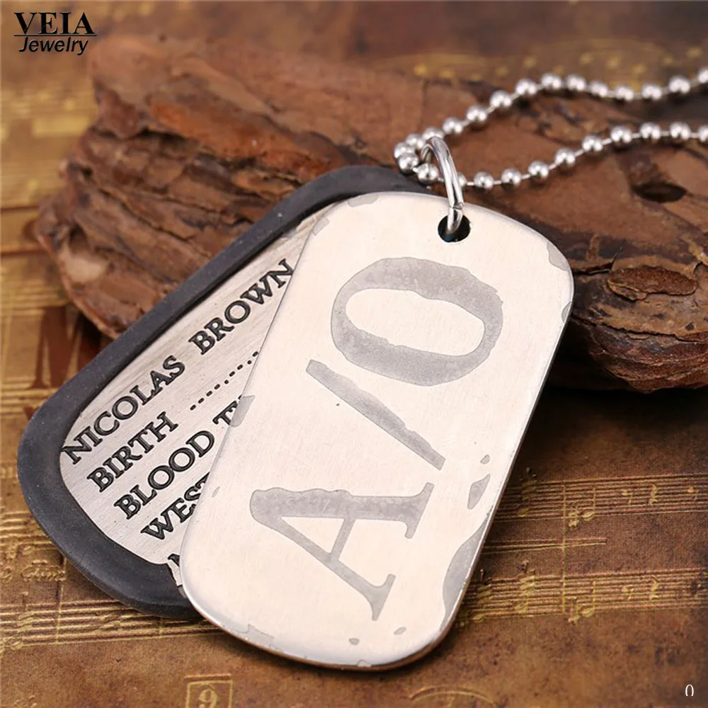 Gangsta A 0 Nicolas Brown Mercenary Dog Tag Necklace Pendant Gangsta 