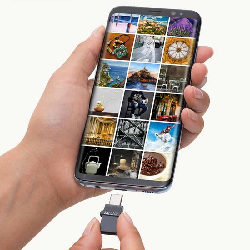 Sandisk Type C USB двойной OTG флеш накопитель 32 Гб 16 64 128 ГБ высокоскоростной