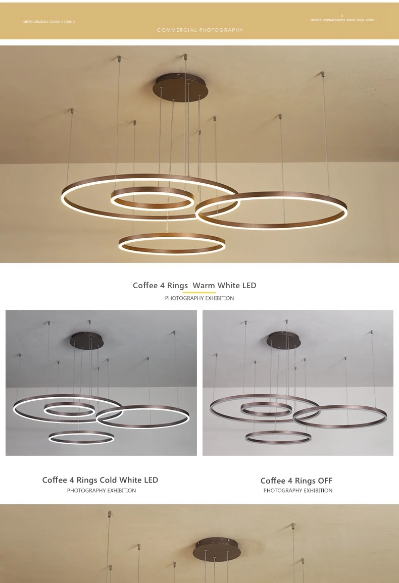 Lukloy Modern Luxury Large Ring Lamps Living Rome Coffee Gold Suspension  Loft Pendant Lamp O Ring Chandelier Light Super Pretty - Chandeliers -  AliExpress