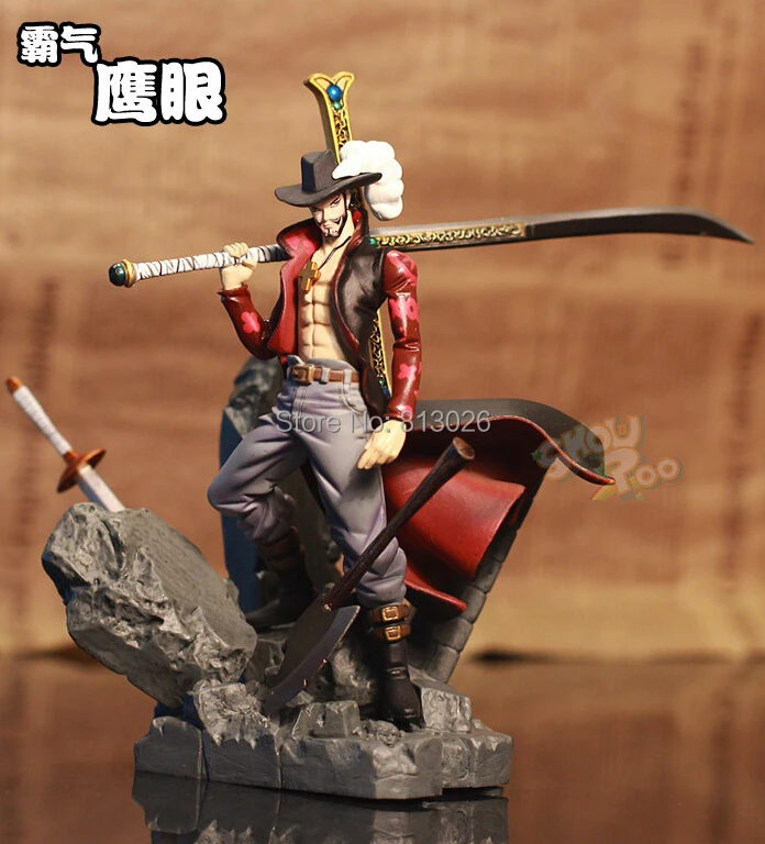 

15cm One Piece Anime Cartoon Dracule Mihawk Action Figures Anime PVC brinquedos Collection Figures toys with Retail box