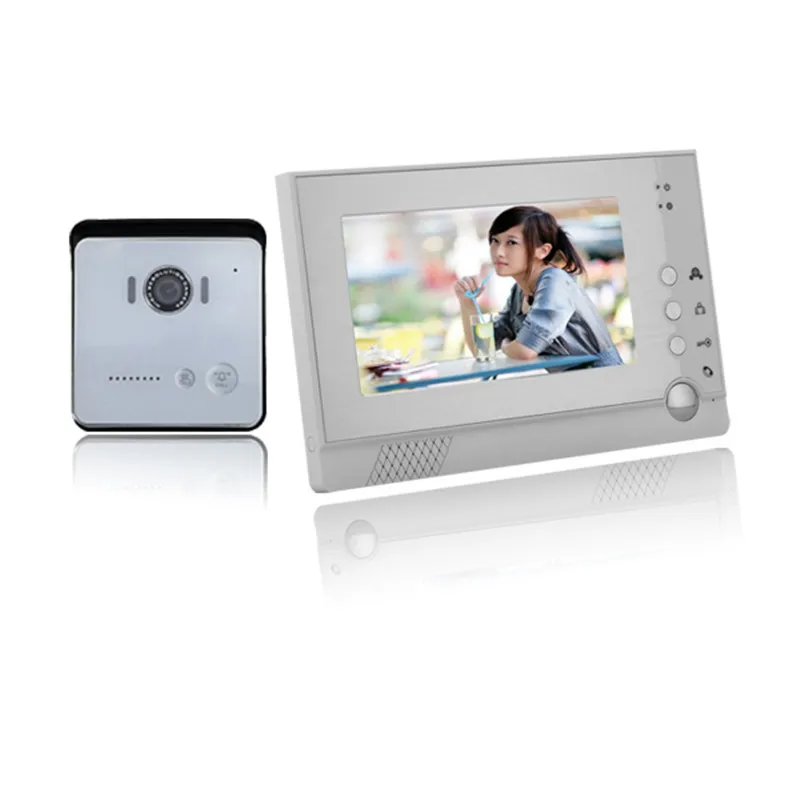 Smarthome 1V1 проводной домофон Системы один к одному видео Дверные звонки 7 дюймов Экран дисплея 6 ИК огни видеомонитор оптовая продажа d171b