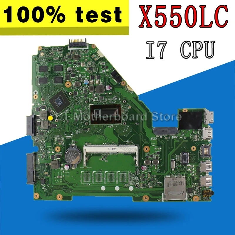 X550LC материнская плата I7 CPU для For Asus X550lb A550LB A550LC X550LN ноутбука плата|Материнские