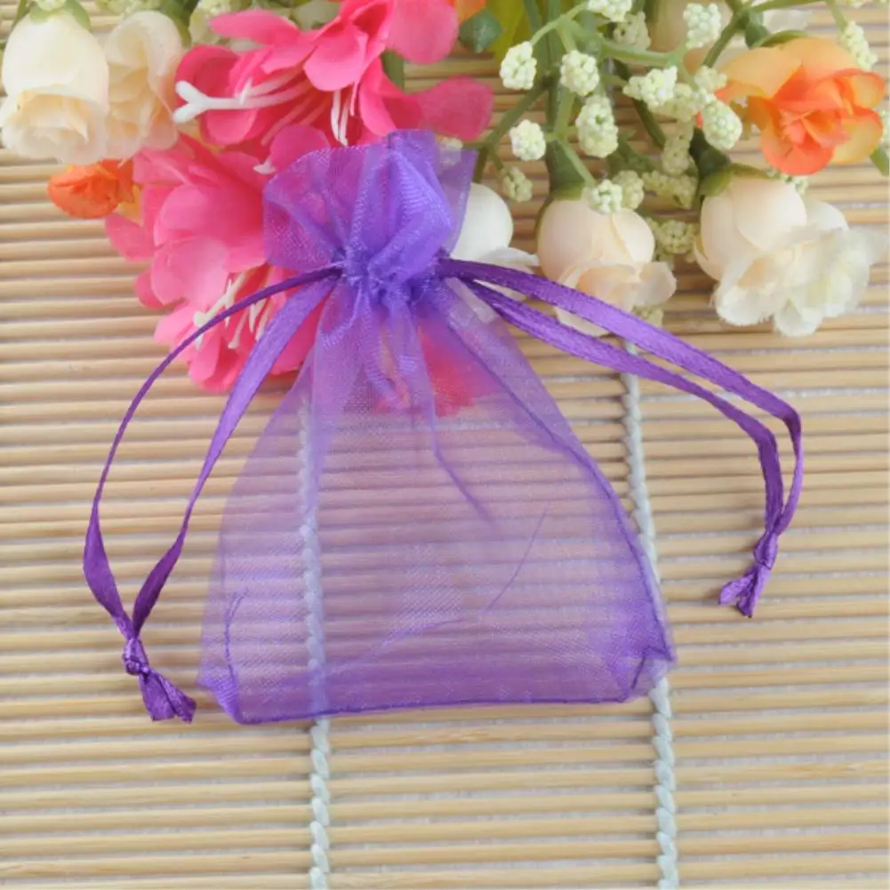 

Cheap Wholesale 16 color 100pcs/lot 9*12cm organza Christmas wedding gift bags jewelry packing drawable organza bags&pouch