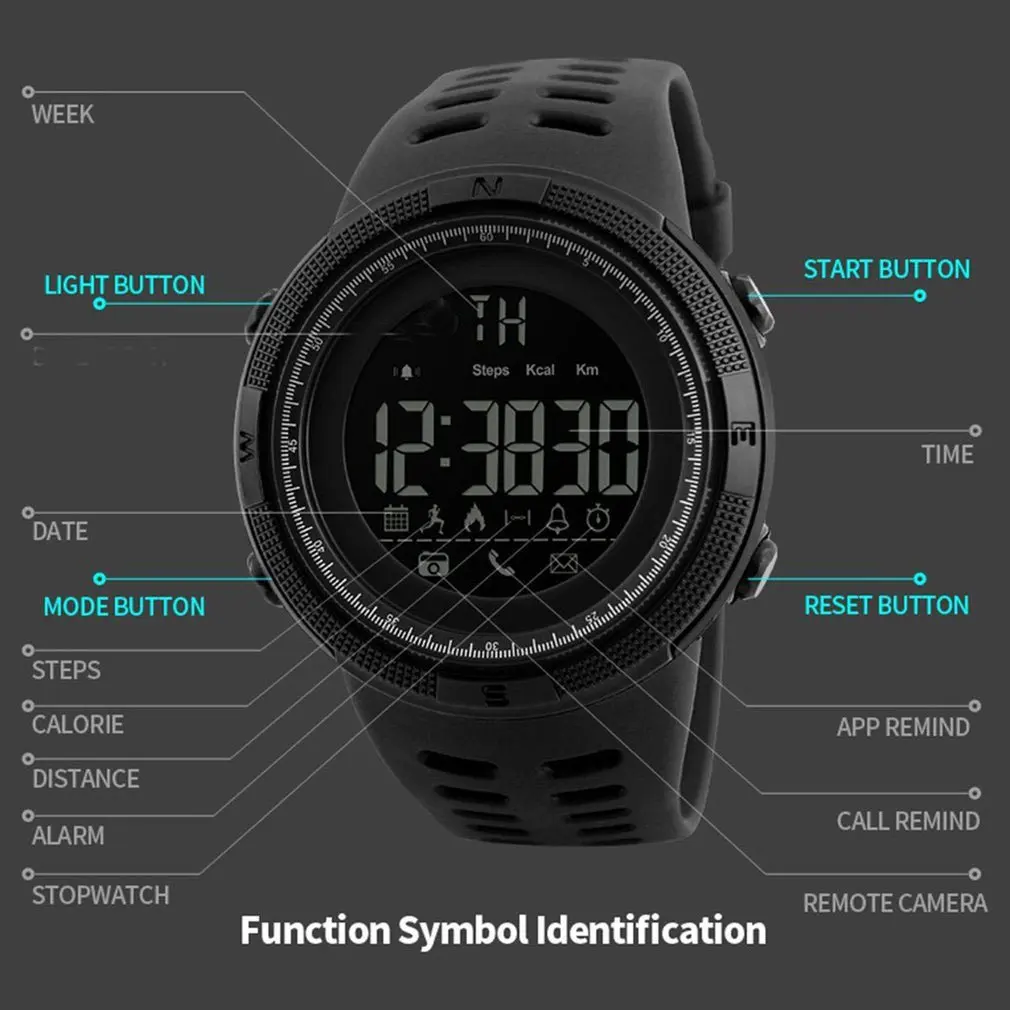 SKMEI Fashion Mens Smart Watches Digital Sports Wrist Waterproof Watch Sports Watches Mens Models Relogio Watches