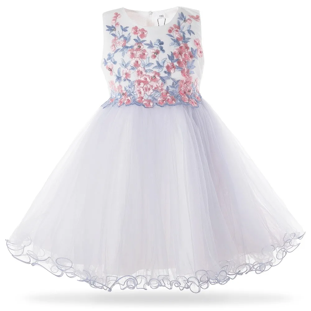 Cielarko 2019 New Mesh Pearls Girls Princess Dress Children Wedding ...