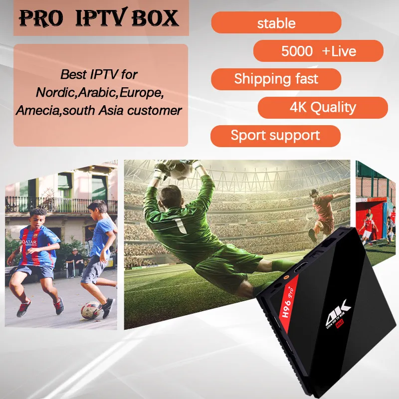 H96Pro+ Android tv Box+ 1 год Pro IP tv скандинавский IPTV 3g/32G Amlogic S912 Восьмиядерный двойной Wifi BT4.1 телеприставка Голландский Норвежский IP tv