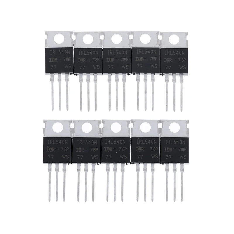 10Pcs New IRL540 IRL540N power MOSFET TO-220
