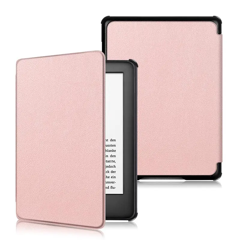 Магнитный смарт-чехол для Amazon, Kindle 10th Genetation, ультратонкий кожаный чехол-книжка для нового Kindle 10th 6" - Цвет: Rose gold