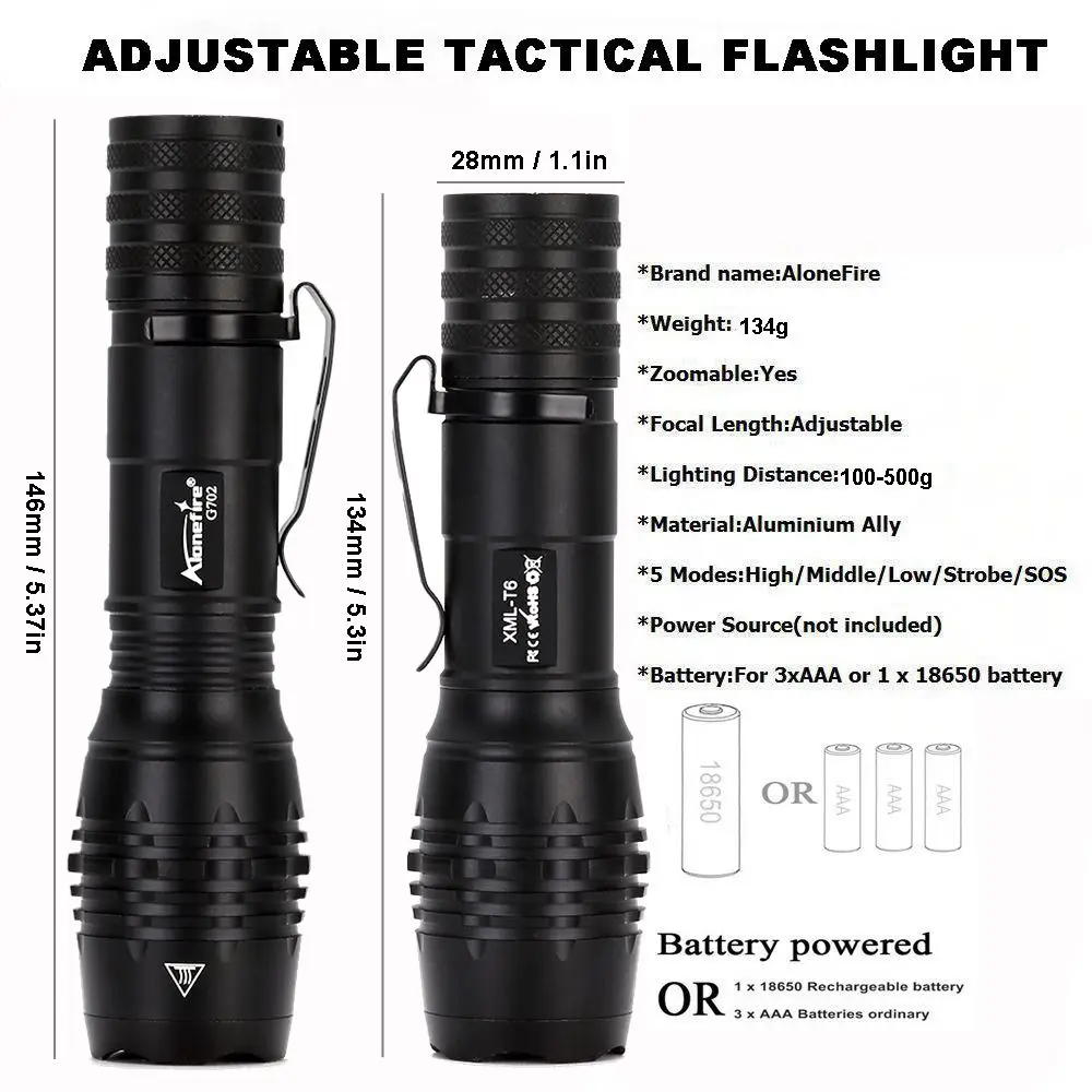 AloneFire G702 cree xml t6 светодиодный фонарь, велосипед, самообороны, Отдых на природе света, лампа, для охоты