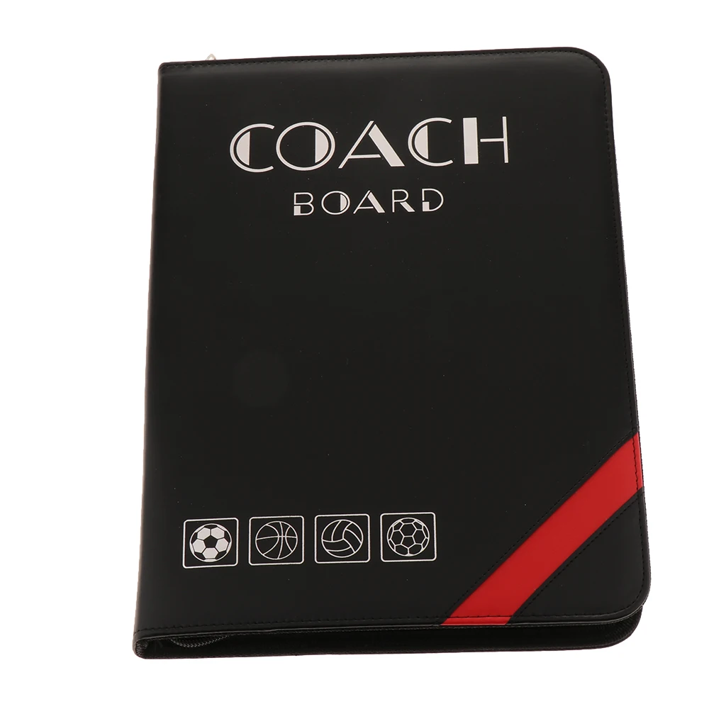 Soccer Coaches Organizer Zipper Case Football Coaching Board Warning Cards Wallet Magnets