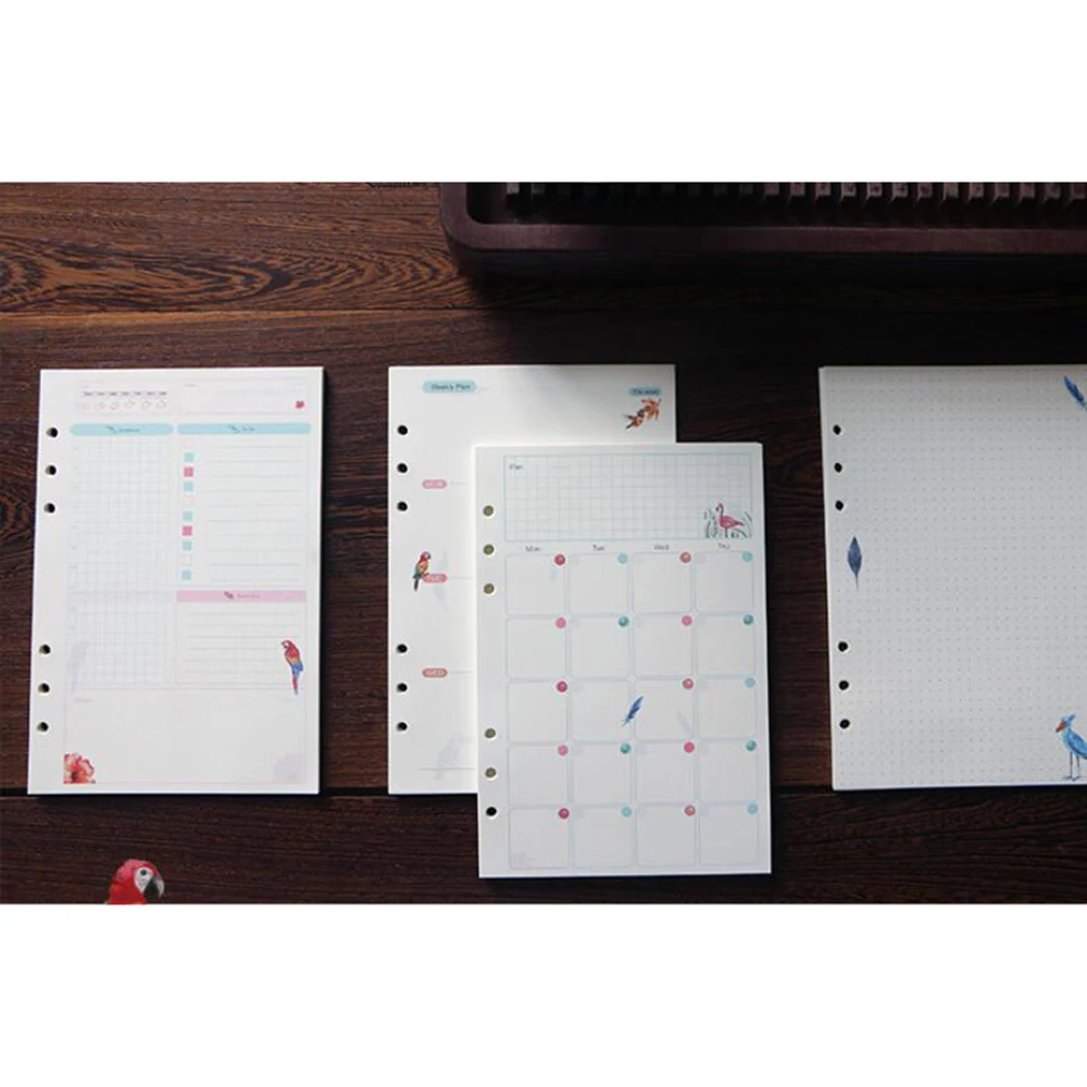 

Cute 2018 A5/A6/A7 Spiral Notebook's Filler Papers Office School Bullet Journals' Accessory Supply Coil Binding Inner Pages