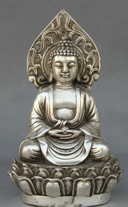 

Old Decorated Handwork tibet Silver Carving Jesus On Cross Exorcise Big Statue