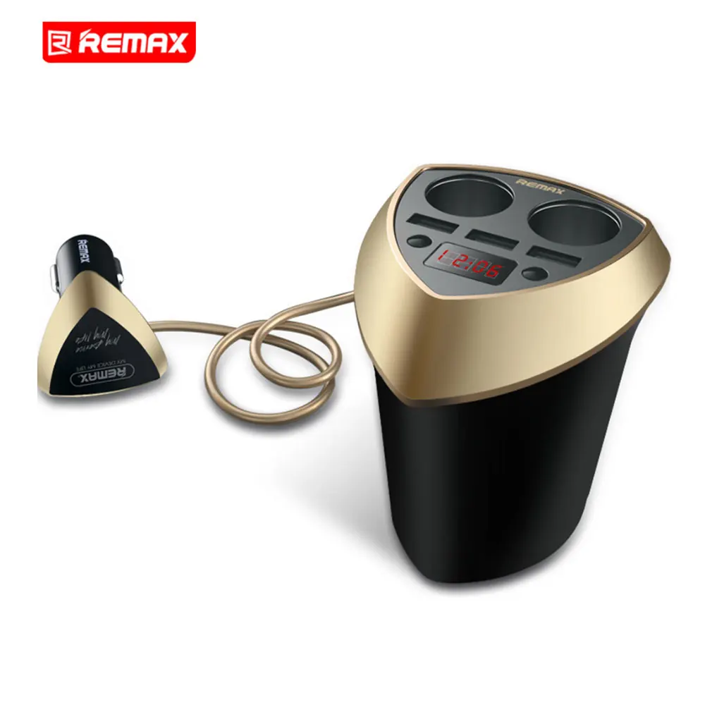 

Remax 3 USB Smart Cup Car Charger 3.4A Cigarette Lighter Adapter with LED display for iPhone Xs max Xr X 8 7 6 plus 6s 5 s