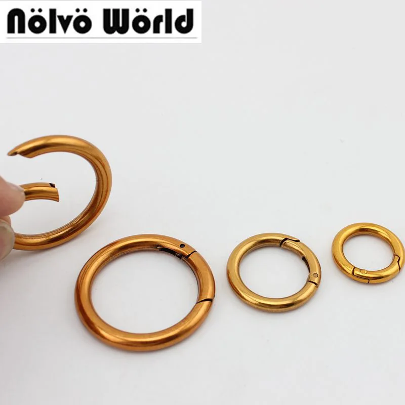 

30PCS Inner 20mm 25mm 32mm 38mm Belt Strap Snap Clip Trigger Spring Ring for Making Your Purse Bag Handbag old gold old silver