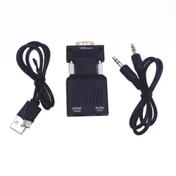 VGA к HDMI адаптер 1080 P конвертер HDMI VGA micro интерфейс мужчин и женщин с AUX аудио порты разъёмы для ноутбука HDTV проектор