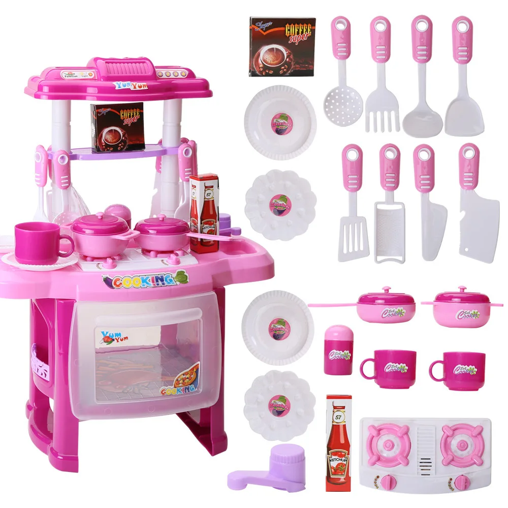Children Playing Toy Music Baby Large Kitchen Cooking Children Playing Toy Music Baby Large Kitchen Cooking Simulation Pretent Play Measure 37 21 47cm In Toys From Hobbies On