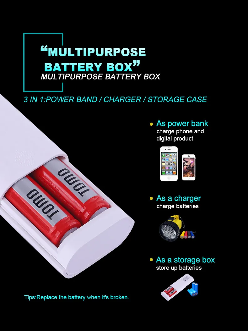Tomo New 18650 Charger Private P2 Li ion 18650 Charger With 2 Slots Smart Lithium Batery Charger Cases No Include Batterys (5)