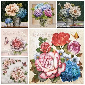 

REDIY LADIY Diamond Painting Cross Stitch Butterfly Flowers Full Diamond Mosaic Embroidery Christmas Gifts Home Decor Needlework