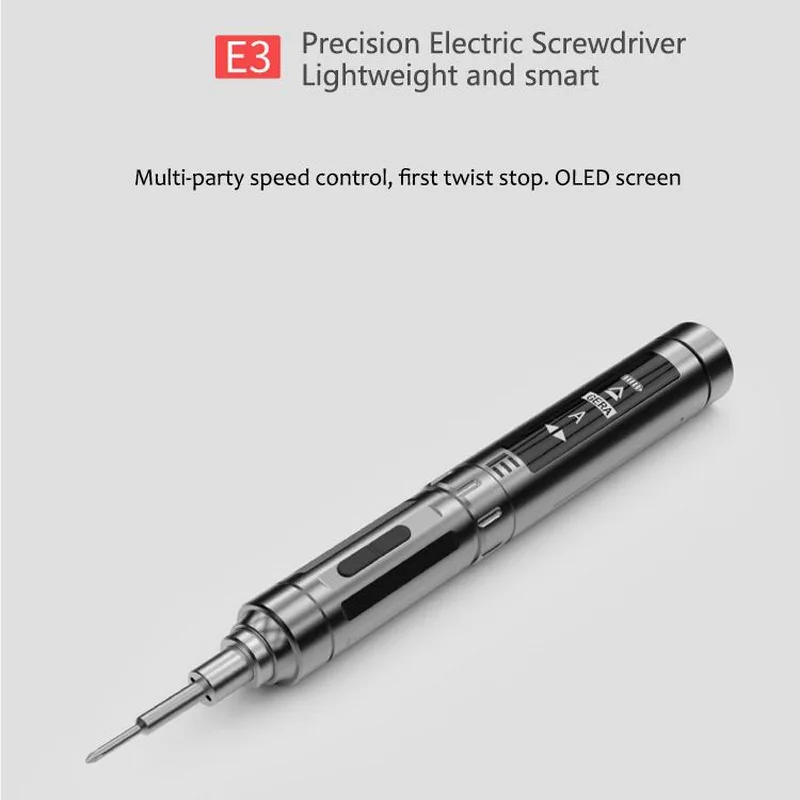 

2 in 1 E3 Precision Manual Electric Screwdriver 12pcs Bit Set Cross Hexagon Y0.6 for Toys Phone Repair Cordless Screw Driver
