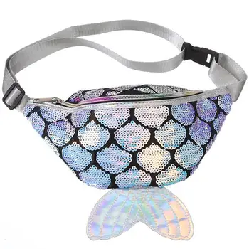 

Fashion Women Sequins Colorful Mermaid Tail Crossbody Bag Messenger Chest Bag #W #3L01