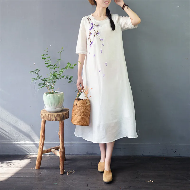 SCUWLINEN женское платье 2019 лето с круглым вырезом коротким рукавом изысканная