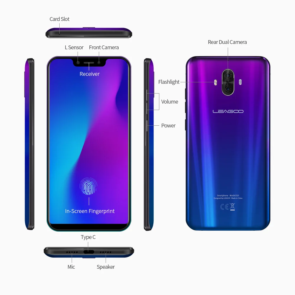  Global Version LEAGOO S10 4G Smartphone 6GB RAM 128GB ROM 6.21