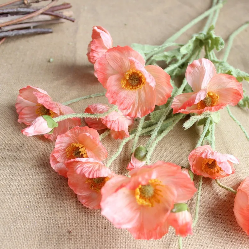 Poppy Artificial Flower Poppy Flower Arrangements Different Poppy
