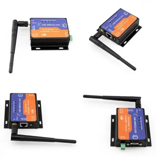 

Industrial WIFI to Ethernet Converter Serial RS232/RS485 Server Device With RJ45 Suport TCP IP AP+STA USR-WIFI232-610 Q043