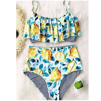 

Women Bikini Set New Lady 2019 Summer Floral Swimwear Bathing Suits Push-up Padded Monokini Swimsuit Bandage Beachwear Tankinis