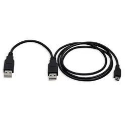 Двойной USB 2,0 Тип к USB Mini 5-контактный Тип B x1 Y для передачи данных кабель для Мощность кабель TU-магазин