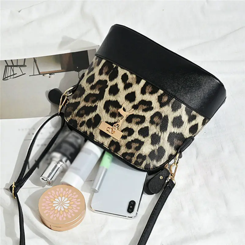 Leopard Print Fawn Pendant Shoulder Bag Crossbody Bag for Women 2019 Messenger Bags women's bag bolsa feminina sac a main 40AP1624