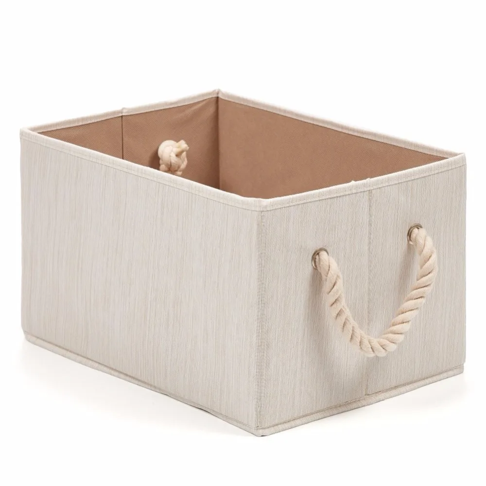 Buy Hangerlik Foldable Bamboo Fabric Storage Bin with