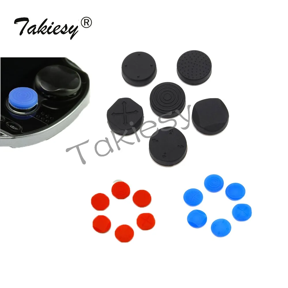 

Takiesy 6Pcs/lot Black Analog Controller Joystick Cap Thumb Stick Grip Thumbstick Case Cover for PS Vita PSV 1000/2000