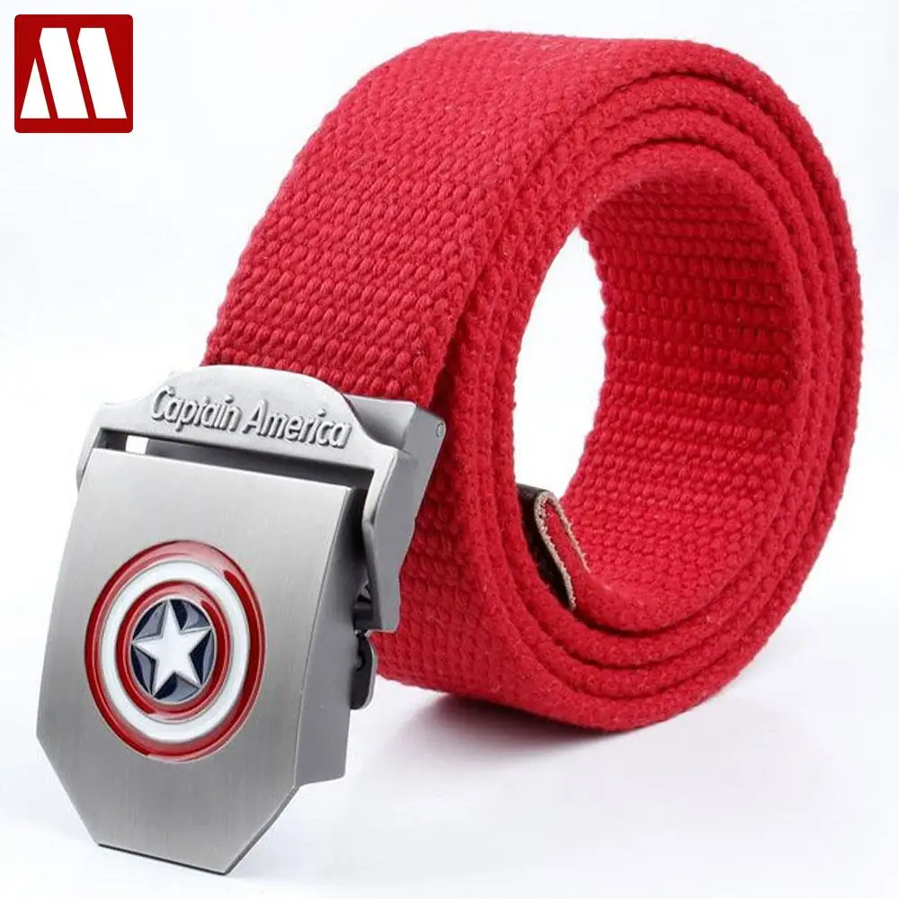 

Wholesale Fashion Casual Canvas Belt Outdoors Unisex Metal Buckle Canvas Army Iron Man Belts Jeans Belts 10 Colors