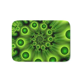 

Green Fractal Bath Mat Carpets Living Room Dust Proof Door Mats Home Decor