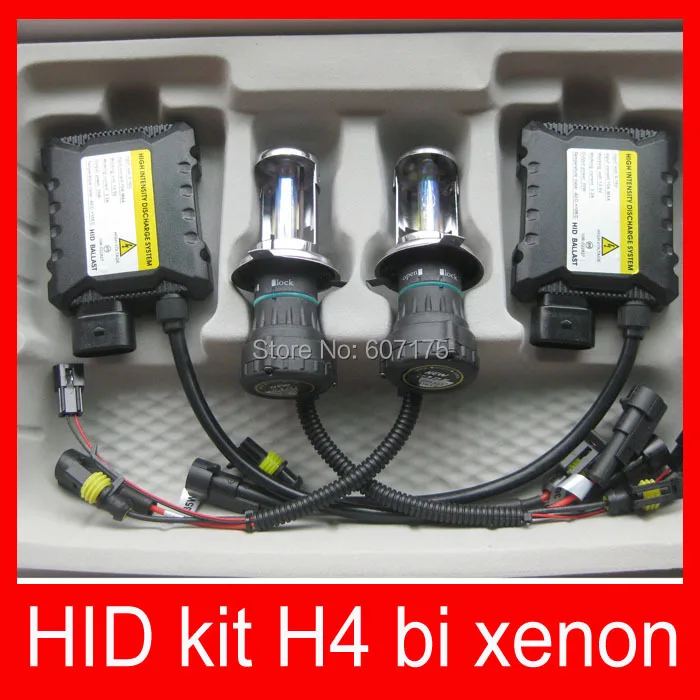 ФОТО wholesale hid kit h4 bi xenon 35W auto headlight hid xenon kit h4 hi lo 9004 9007 h13 hi lo xenon kit 12v dc 10 set