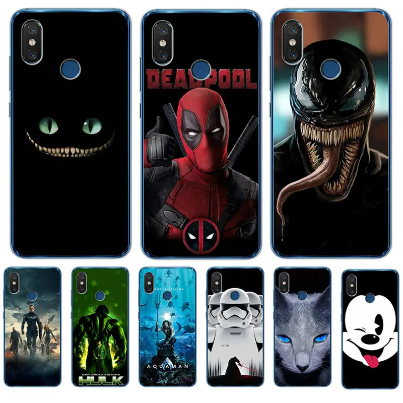 

Luxury Marvel Deadpool For xiaomi Redmi Mi 8 6 A2 Lite 5X 6X A1 6A 4X 4A 5 Plus Note 4 4X 5 5A Prime 6 Pro Cover Case Coque Etui