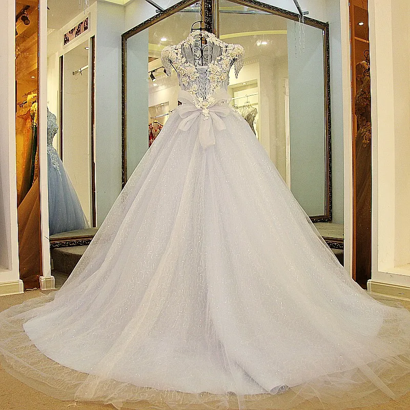 Винтажное мусульманское свадебное платье Vestido De Noiva ТРАПЕЦИЕВИДНОЕ фатиновое с