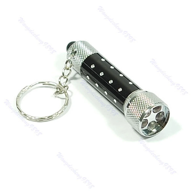 Ultra bright Mini 5 LED Flashlight Torch Key Chain Key Ring Keychain