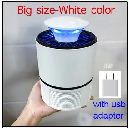 Big White with plug Лампа-убийца от комаров, ловушка от насекомых, мух, USB, мухобойка, убийца насекомых, светодиодный, УФ, Ночной светильник, электрические репелленты, лампы - Цвет: Big White with plug