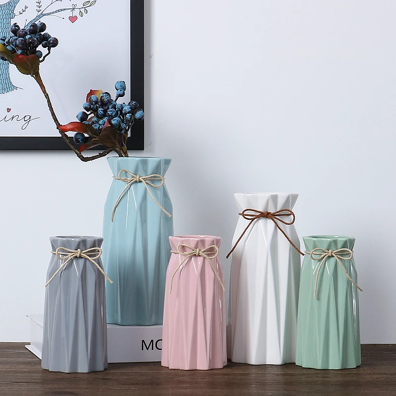 

Small fresh desktop ceramic vase fashion brief home decorative samll vase