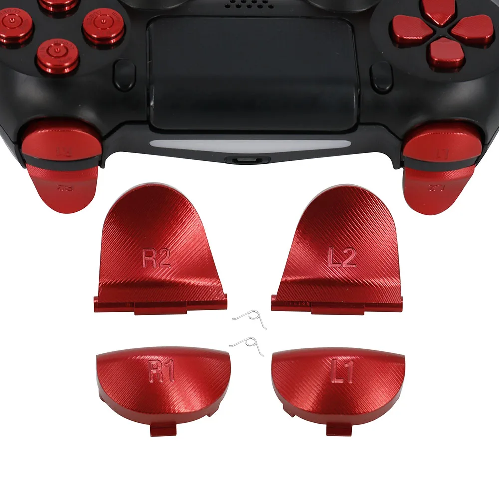 Aluminum Metal Alloy L2 R2 trigger & L1 R1 triggers buttons for PS4 Controllers Joystick Replacement accessory--15