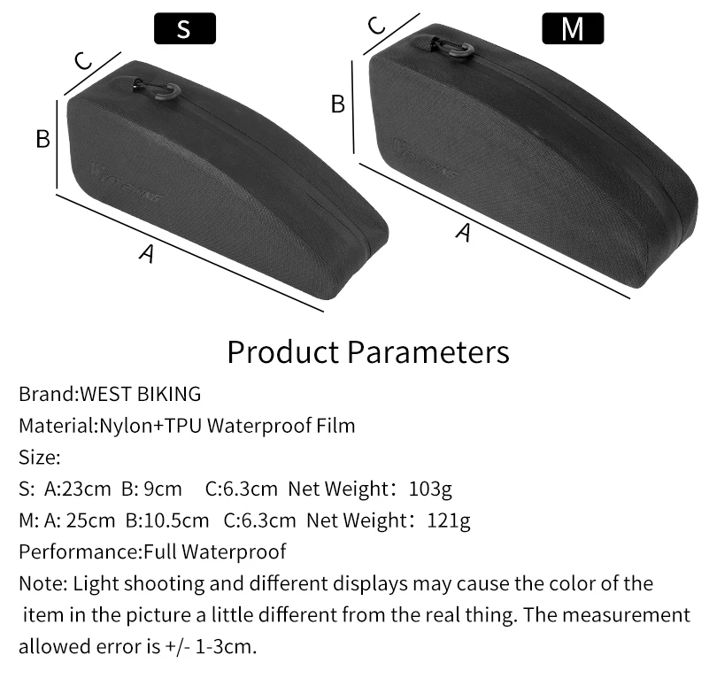 WEST BIKING Водонепроницаемая велосипедная верхняя Передняя труба сумка легкая MTB дорожный велосипед рама сумка тонкий Велосипедный Чехол Аксессуары для велосипеда