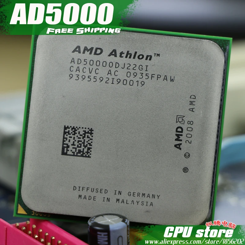 

AMD Athlon X2 AD 5000 CPU Processor Dual-Core Desktop Socket AM2+ 2.2GHz 65W AD5000ODJ22G Free Shipping Desktop Processor