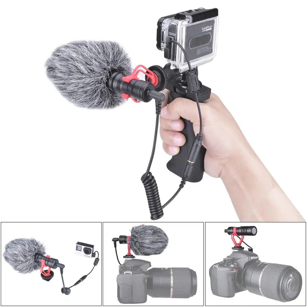  Mobile Phone Hand Grip Holder Smartphone Stabilizer Microphone Video Filming Set for iPhone 8 7 6 P