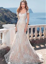 Sweetheart Elegant Wedding Dresses Sexy Back Open Mermaid Cap Sleeve Vestidos De Novia Con Encaje Country Style KS34