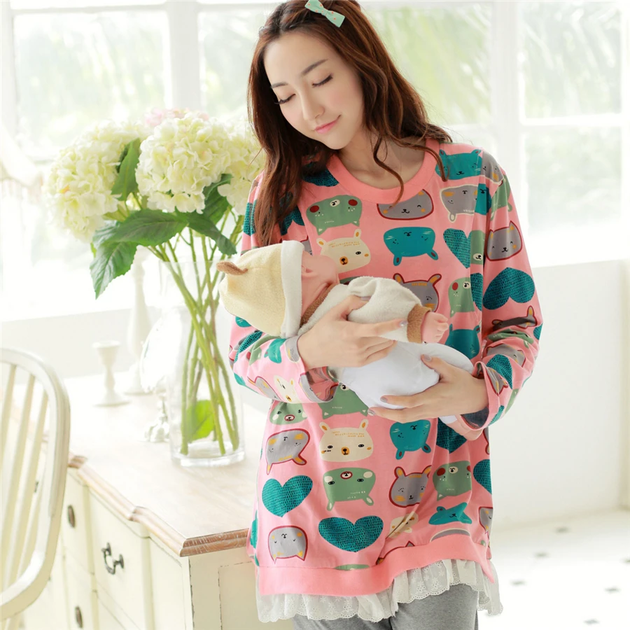 fleece maternity robe