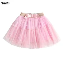 VIKITA/Блестящая юбка-пачка для девочек; Детские Юбки принцессы для девочек; детская бальная Юбка со звездами и блестками; фатиновая юбка для малышей