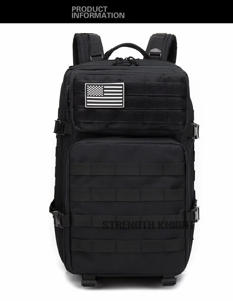 45л Большой Вместительный мужской армейский военный рюкзак Многофункциональный нейлоновый водонепроницаемый рюкзак для тактики рюкзак для путешествий mochila militar